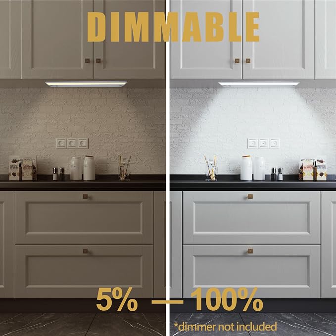 Hardwired Under Cabinet Lighting, 30in 20W LED Light for Kitchen/Closet, 1150lm, CRI>92, R9>90, 5 Color Temperature, Dimmable, 2700K-5000K(Warm White, Cool White, Daylight)