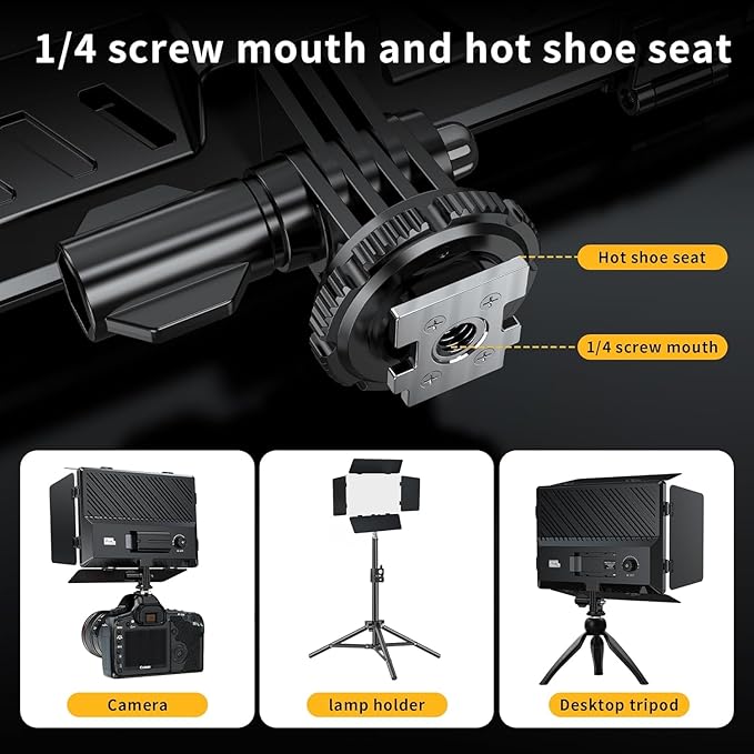Photography Lighting Camera Video Light 20W Kit Suit with Adapter/Battery 4400mAh Bi-Color Dimmable 2500-6500K Led Studio Streaming Photo Shooting Light for Outdoor Live Streaming