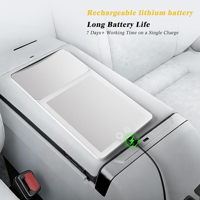 2pcs Car Visor Mirror with Lights & 20X Magnification, LED Lighted Vanity Makeup Mirror for Women, Universal Fit for Car SUV Truck, Easy to Install, Rechargeable 3 Color Modes & Adjustable Brightness
