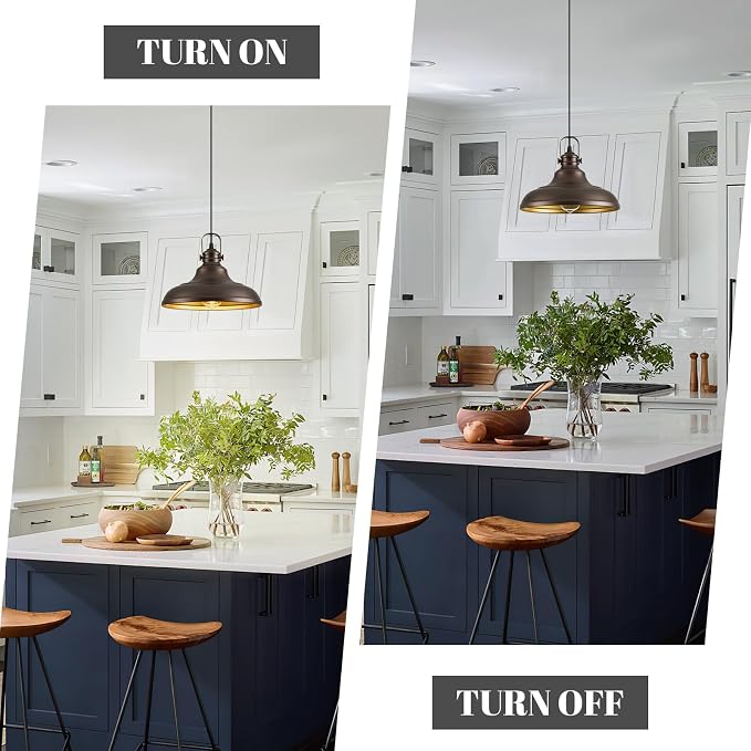Oil Rubbed Bronze Pendant Light Modern Pendant Lights for Kitchen Island Hanging Lighting Fixture Over Sink for Dinning Room Bedroom Hallway,3 Packs
