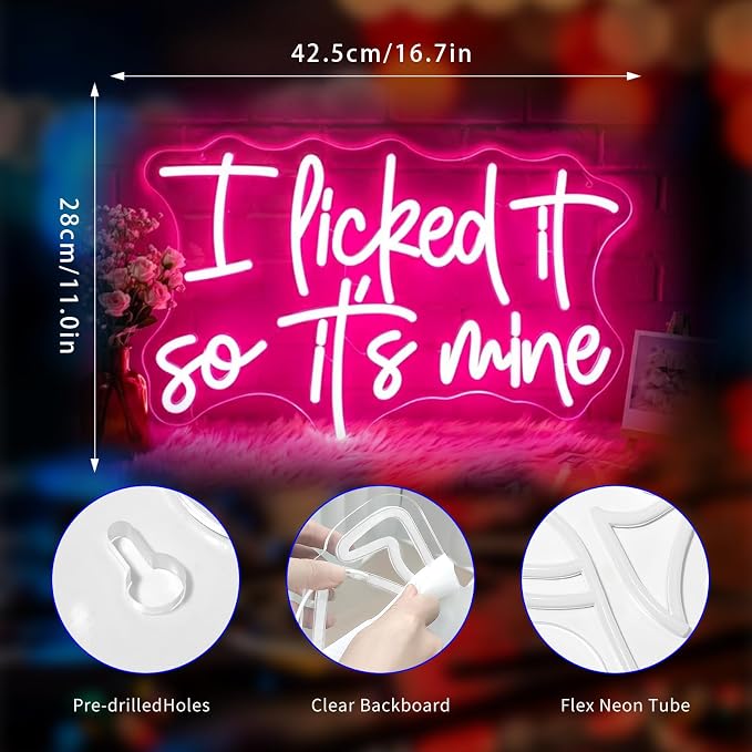 Neon Sign, Neon Signs for Wall Decor LED Signs Neon Light | Pink Funny Neon Signs for Bedroom, Living Room, Business, Cafe, Bar, Party, Home Decor, Pink Decor, Gift, USB Powered