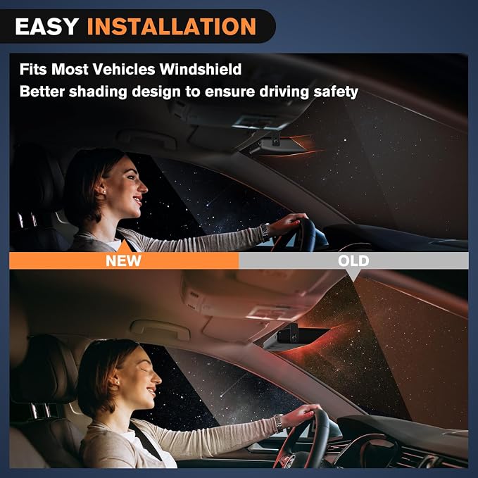 Nilight 32LED Amber Red Emergency Dash Strobe Lights with Controller | Suction Cups Warning Hazard Interior Front/Rear Windshield Deck Split Light Bar for Trucks Construction Vehicles