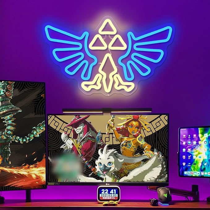 LOZ Gaming Neon Sign Dimmable Game Neon Sign for Gamer Room Decor Neon Lights for Bedroom Boys Teen Gaming Zone Party Decoration