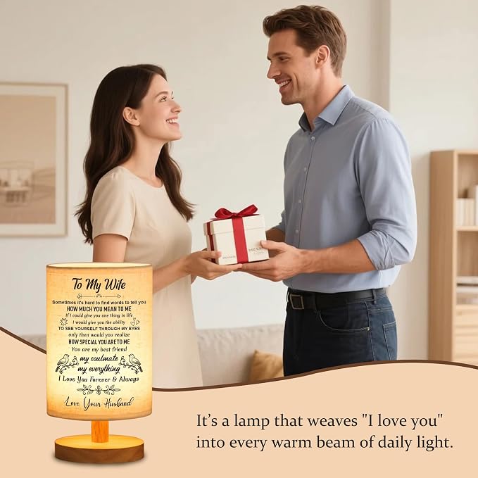 WSYEAR Gifts for Wife from Husband LED Table Lamp Romantic Wedding Anniversary I Love You Gifts for Women Her Best Wife Birthday Gift Ideas to My Wife Presents