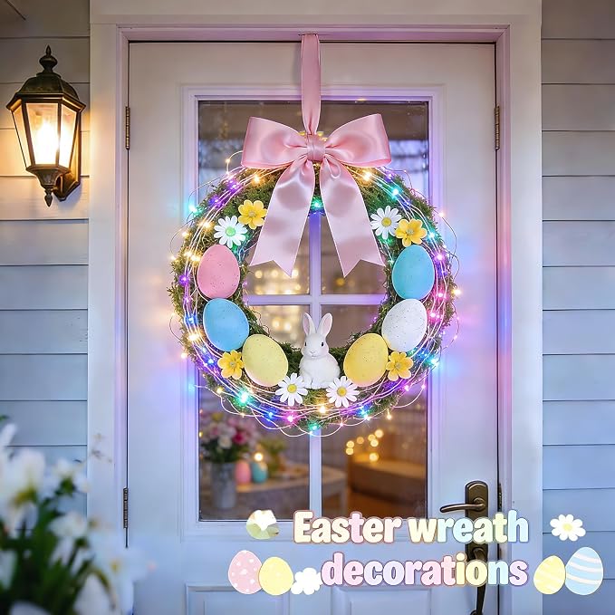 JMEXSUSS 2 Pack Pastel Fairy Lights Battery Operated, Total 200 LED 66ft | with Remote, 8 Modes, Easter lights Outdoor Waterproof, Pastel Twinkle String Lights for Xmas Bedroom Indoor Easter Decor