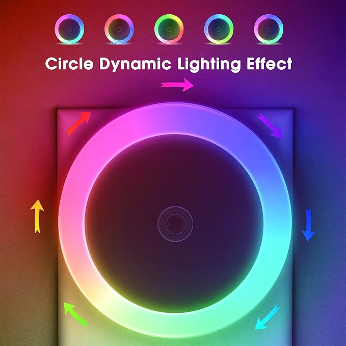 Night Light for Kids, Dynamic RGB Color Changing Night Lights | Nightlight with Light Sensors, Kids NightLights for Bedroom, Plug in Night Light for Boys, Girl NightLight, 4 Pack