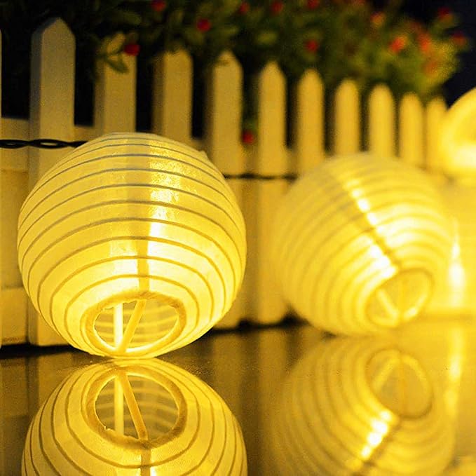 Novelty Place 10 inch White Paper Lanterns (Pack of 10) - Great Chinese/Japanese Home, Party & Wedding Decorations