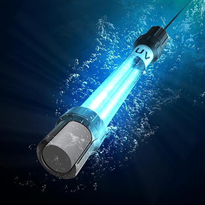 18W Aquarium UV Light for 100-1000 Gallon, UV Pond Water Clarifier for Koi Pond, Swimming Pool, Spa, Large Fish Tank, Cold Plunge UV Light for Pond Algae Control | UV Pond Water Clarifier for Koi Pond, Swimming Pool, Spa, Large Fish Tank, Cold Plunge U...