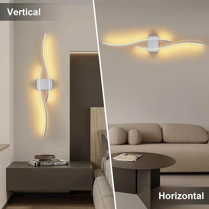 KARTOOSH Wireless Wall Sconces Set of 2, Dimmable LED Sconce with Remote | Battery Operated Wall Sconce with 3 CCT Night-Light Timer Memory Modern Wall Sconces for Living Room, Hallway, Bedroom