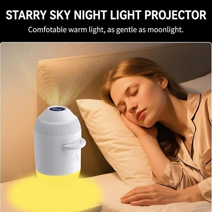 HD Smart Dynamic 5D Holographic Night Light Projector,Plug and Play HD 2-in-1 Galaxy Star Projector,360 Rotating, USB Powered，with 6 Films