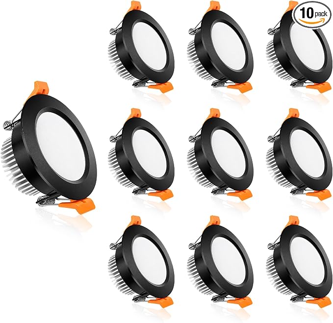2 Inch LED Recessed Lighting, Dimmable Downlight 3W (35W Halogen Equivalent), CRI80+, 4000K Natural White Ceiling Light with LED Driver, Canless Recessed Light (10 Pack)