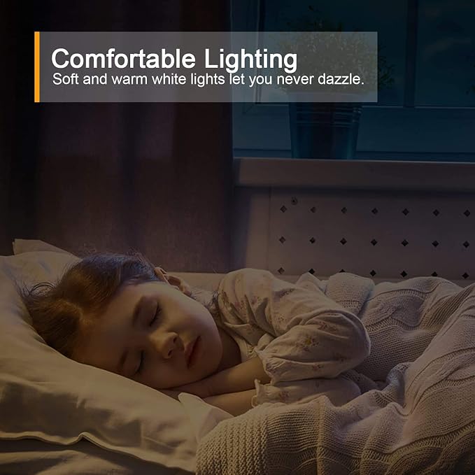Rechargeable Battery Night Light with Motion Sensor, 4-Pack | Stepless Dimmable, Stick-on LED Nightlights for the Bedroom, Bathroom, Kitchen, Stairs, Hallway, Travel Friendly
