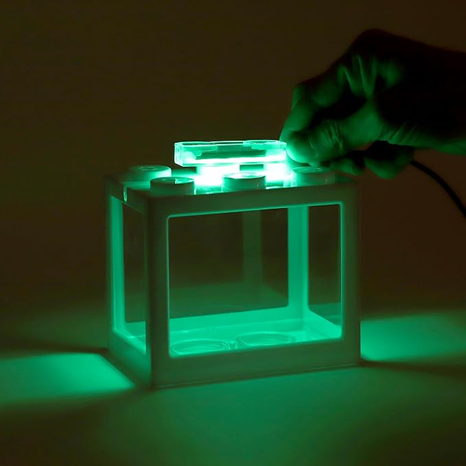 Mini Aquarium Light 0.5-2 Gallon Desktop Aquarium Green USB LED Light