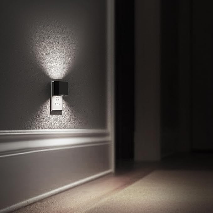 L LOHAS LED Night Light,Night Lights Plug into Wall,[2-Pack] | LED Night Light Brightness Adjustable,5000K Daylight White, Nightlight for Bathroom Hallway Kitchen