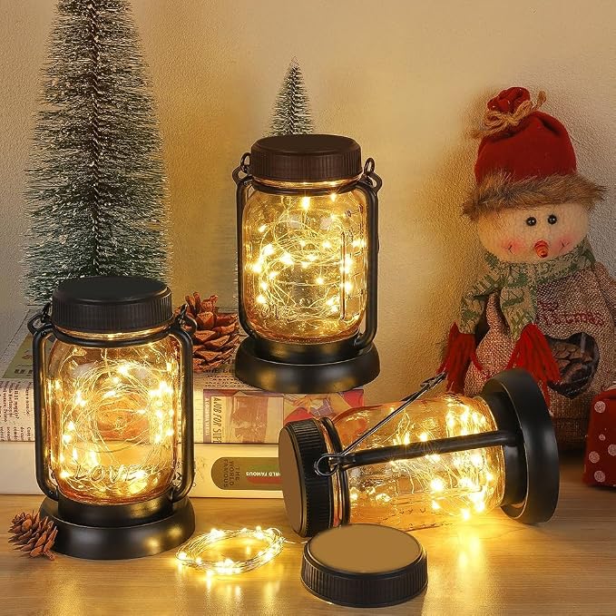 GDEALER 2 Pack 20 Ft 60 LED Fairy Lights, Battery-Operated, Warm White | Remote Control, Timer, 8 Lighting Modes, 10 Brightness Levels, Silver Wire Twinkle Lights for Bedroom, Party and Indoor Decor