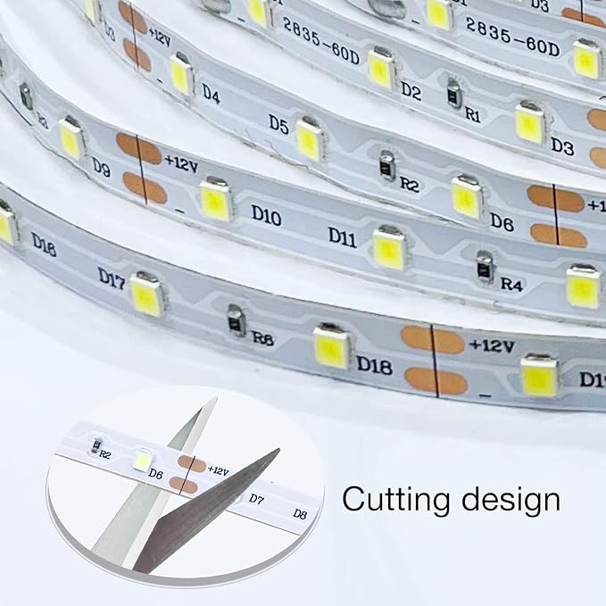 DAYBETTER Smart WiFi White LED Strip Light 50 ft, Dimmable Bright Rope Lighting Compatible with Alexa and Google Assistant, 6500K, 720 LEDs Tape Lights for Bedroom, Kitchen, Home Decoration(2 Rolls)