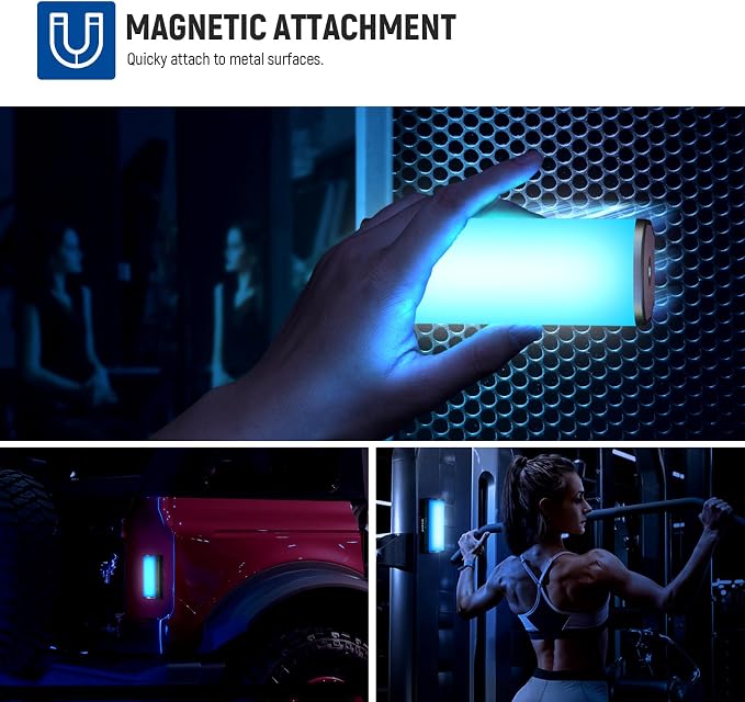 NEEWER 3PCS Pro Magnetic Handheld Light Wands, APP DMX Control/Custom Effects/Light Group, 360° Full RGB, 2600mAh 2500-10000K Dimmable CRI97 17 Scenes, Video Recording Photography LED Lighting, TL98C