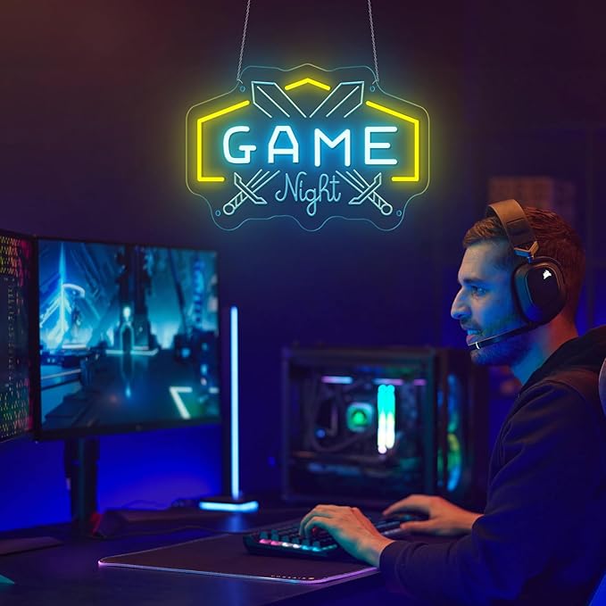 Game Neon Sign for Game Room Gamer Neon Sign for Wall Decor Gaming LED Neon Light for Bedroom Man Cave Ideal Birthday Christmas Gifts for Boys