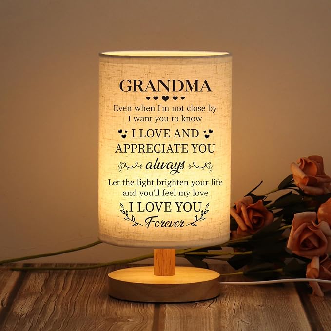 WSYEAR Birthday Gifts for Grandma from Grandkids, Grandma Birthday Gifts Table Lamp for Grandmother Nana Birthday Unique Grandma Gifts