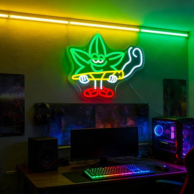Leaf Neon Sign Led Neon Lights Neon Signs for Wall Decor Light Up Sign for Birthday Party Club Gift