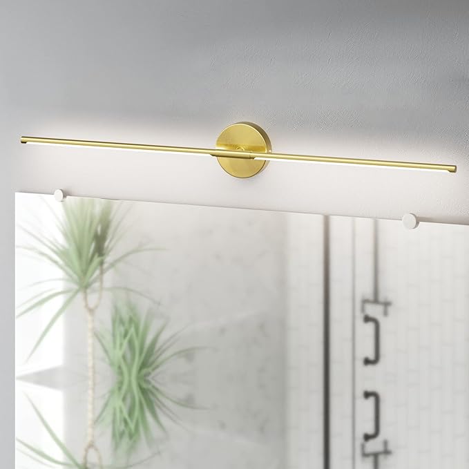 Modern Gold Vanity Light Fixture 40Inch 5000K Hardwired Bathroom Light Over Mirror 360° Rotatable Bathroom Sconce(White Light)