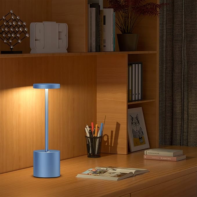 Cordless Table Lamp Rechargeable,Battery Powered LED Outdoor Table Light | SAKRINGT 3 Color Stepless Dimming,72Hrs Long Lasting Battery Operated,Portable Waterproof Touch for Patio Restaurant Dining