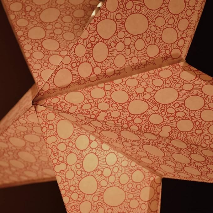 Fizz Paper Star Lantern with 12 Foot Power Cord Included