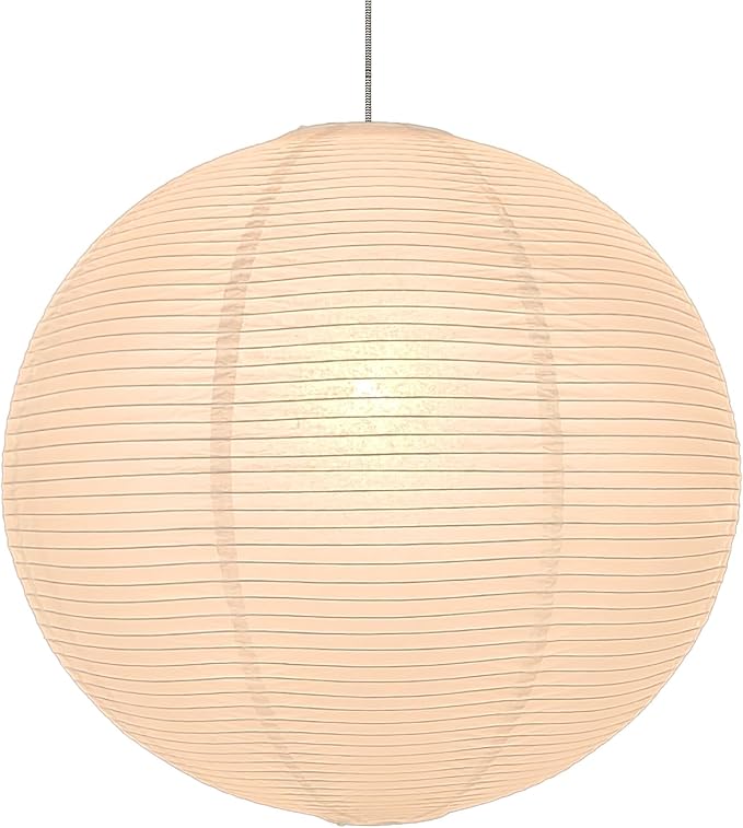 Hytsoeee(21.65Inch) Large Round Paper Lantern Lamp shade,White Rice Paper Lamp Shade,Chinese Foldable Paper Lantern Lampshade for Home Indoor Living room,Bedroom,Ceiling Decor
