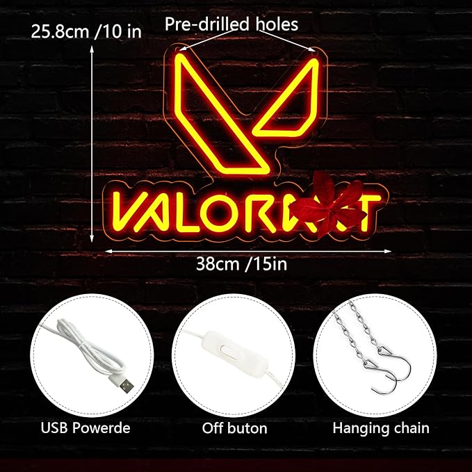 WonderfulLife Game Neon Sign for Gamer Zone Decor,Led Lights for Man Cave Internet Bar or Bedroom Decoration.Perfect Birthday Gifts,5V USB Powered,Easy Hanging.