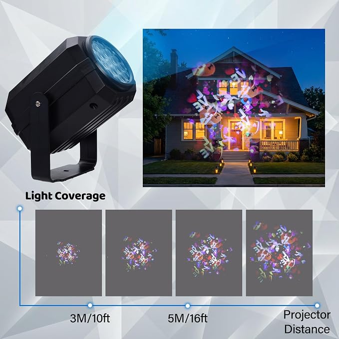 Love Heart Projector Light - 270° Adjustable Night Light Projects Love and Angels, Bedroom Decor for Kids, Ideal Birthday Gift for Boys and Girls