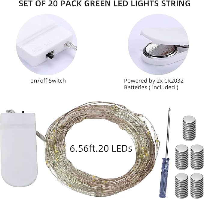 LAMPHOME 20 Pack Pink Fairy Lights, Battery Operated Valentine String Lights, 20 LED on 6.6FT Firefly Fairy for Wedding Party Mason Jar Christmas Bedroom Galentine's Day Valentines Day Decoration