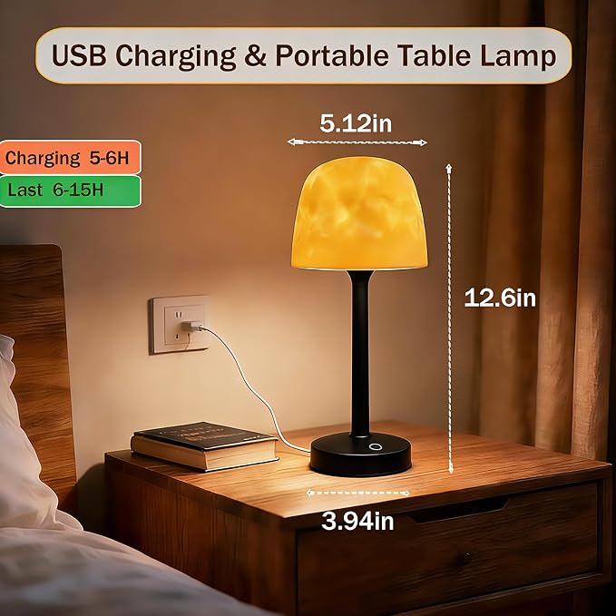 Waterproof Bathroom Lamp with 16 Color Ocean Wave Projector, Rechargeable Shower Light with Touch & Remote Control, Cordless Light for Inside Shower/Bathtub (Black)