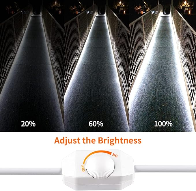 80ft LED Rope Lights, Dimmable 864 LEDs IP65 Waterproof Outdoor Indoor Linkable Cuttable Rope Light, 110V 6000K Daylight White Christmas Rope Light for Patio Garden Corridor Home Party Decor