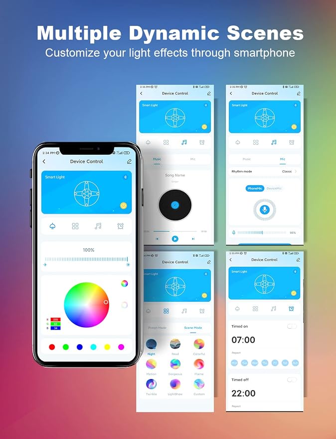 DAYBETTER Smart RGB Led Strip Lights, 300ft Led Lights for Bedroom with App Control, Multicolor Changing Led Light Strips Apply for Home Decor, Living Room, Kitchen, Home Party Decoration