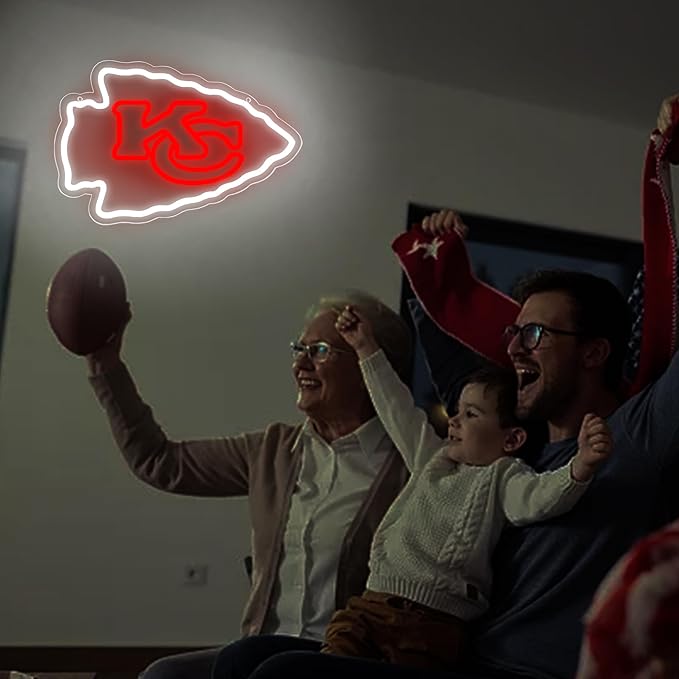 Football Neon Sign for Wall Decor Football Led Neon Light for Man Cave Birthday Gifts for Rugby Fans Dimmable Rugby Team Light Up Sign for Party Club Dorm Bar Decor Size16.1 * 10.6In(ZYLD144)