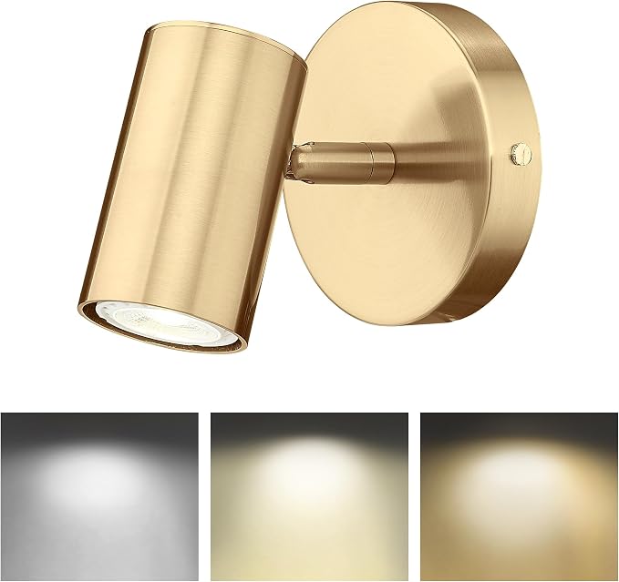 1-Light Wall Sconce,Indoor Up and Down Wall Lamp,Brass Gold | Indoor Wall Lighting for bedroom,hallway,living room,entryway
