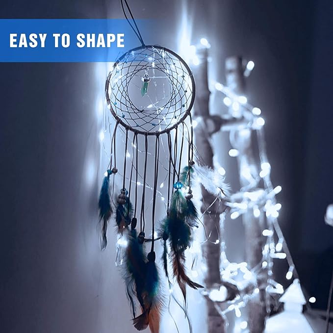 16 Pack Fairy Lights Battery Operated 7ft 20 LED String Lights Mini Twinkle Lights Silver Wire Firefly Starry Lights for DIY Mason Jar Wedding Centerpiece Table Party Christmas Decorations, Cool White