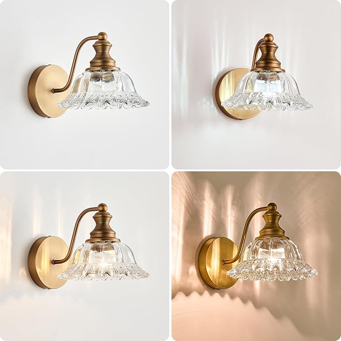 Vintage Wall Sconces Brass Wall Sconces 1 Light Wall Lights for Living Room