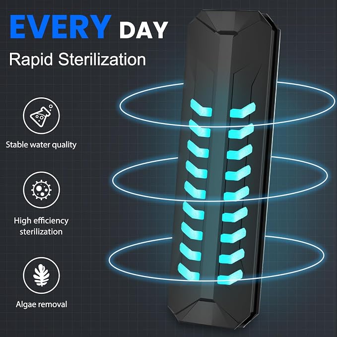 Aquarium Clean Light，15W&18W&22W Submersible Light with Timer,Double Tube Aquarium Water Clean Green Clear Waterproof Clean Lamp for Pond,Swimming Pool (18W)