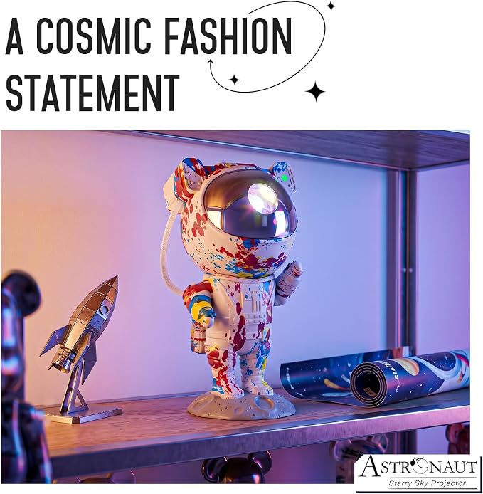 Mooyran Star Projector Galaxy Night Light - Astronaut Space Projector with Remote & Timer Starry Nebula LED Lamp for Bedroom Kawaii Kids Room Decor for Birthday & Gifts