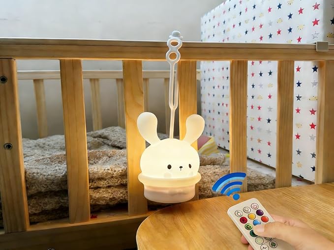 Nursery Night Light for Baby,Portable LED Night Lamp for Breastfeeding | Soft BPA Free Silicone Night Lamp,Dimmable Nightlight for Newborn, Rechargeable Night Light for Kids and Adult