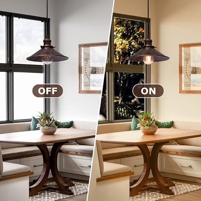 Lingkai Farmhouse Pendant Light Industrial Hanging Light Fixture Vintage Barn Ceiling Lighting for Kitchen Island, Dining Room, Foyer