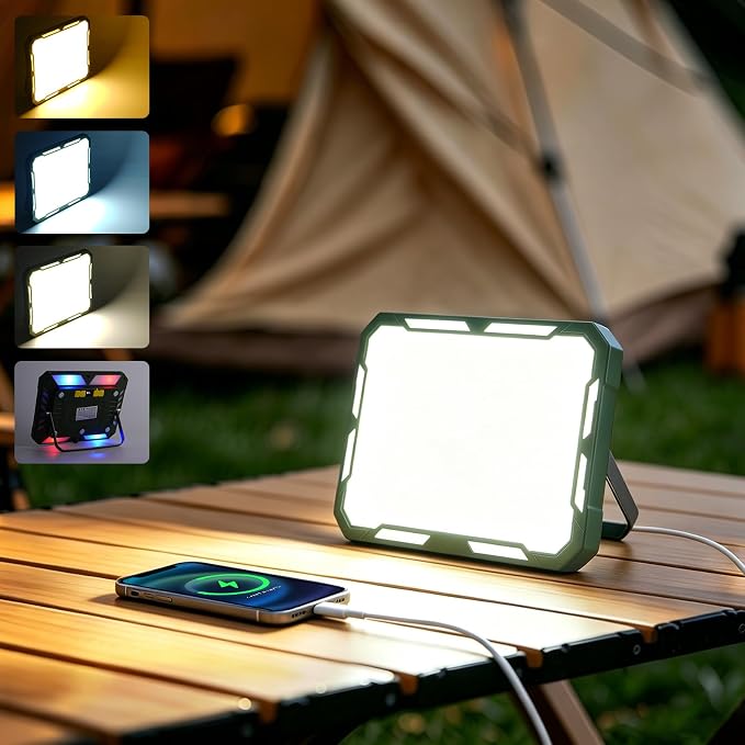 Camping Lights Rechargeable, 1000LM Camping Lantern 6 Modes, Magnetic | Portable Led Lantern for Power Outages,Emergency Light,Tent Lights with Tripod Mounted for Hurricane/Hiking/Outdoor
