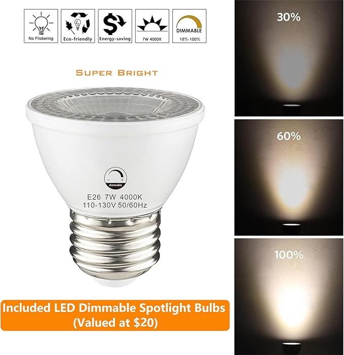6 Light Plug in Track Lighting Kit,Modern Plug in Ceiling Light Fixture,16.4ft Cord,6 Way Ceiling Spot Lighting,Flexibly Rotatable Light Head (Black)