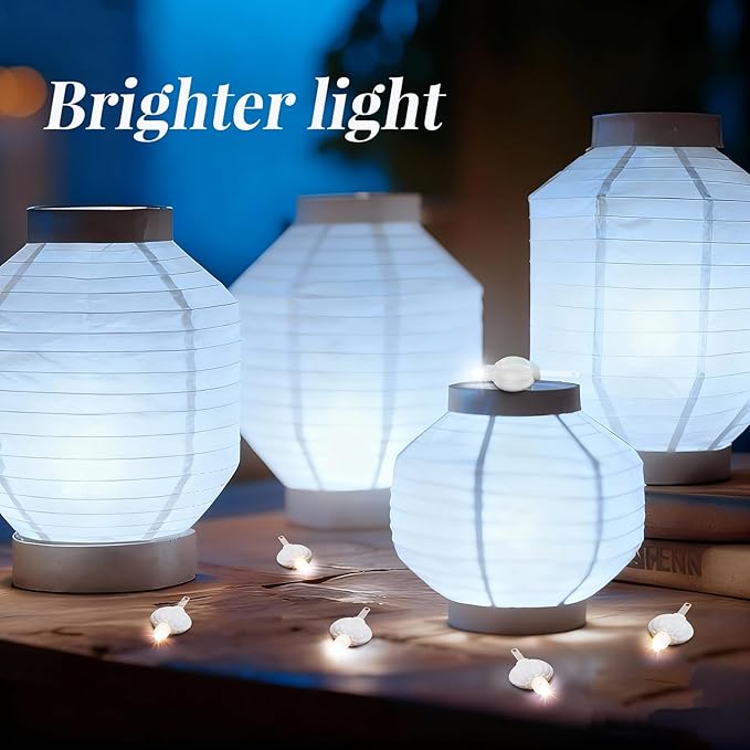 Aogist 24 Pack Small LED Lights Battery Powered Waterproof Hanging Light Last 48 Hours for Paper Lanterns,Balloons,Floral,Weddings & Festival Christmas Decorations,White