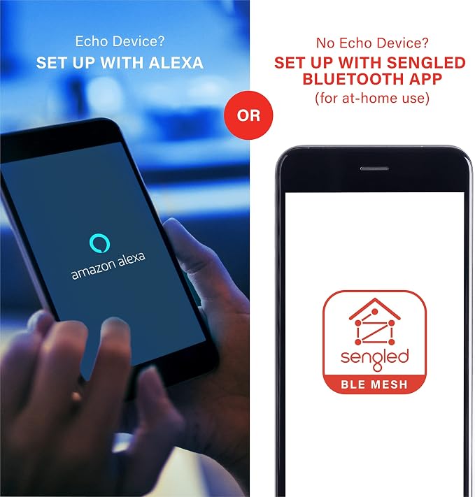Sengled Alexa Light Bulb, S1 Auto Pairing with Alexa Devices, Color Changing Light Bulbs, Smart Light Bulbs that Work with Alexa, Bluetooth Mesh Smart Home Lighting, E26 60W Equivalent,800LM, 10-Pack