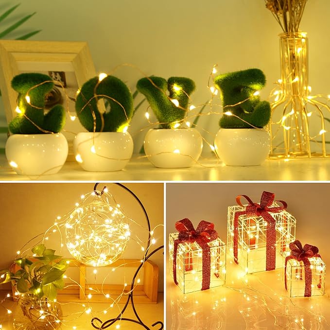 kolpop 12 Pack LED Fairy Lights Battery Operated, 7FT 20 LED Mini Twinkle String Lights Battery Powered Waterproof for Christmas Mason Jars Party (Cool&Warm&Multicolor)