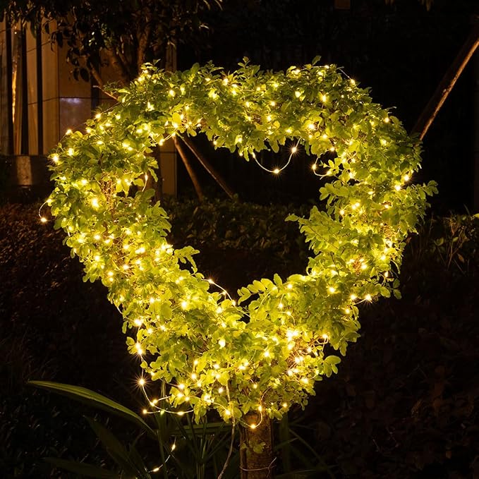 Plug in Fairy Lights 66FT 200 LED Waterproof Silver Wire LED Twinkle String Lights with Remote for Living Room Bedroom Patio Porch Garden Christmas Tree Wedding
