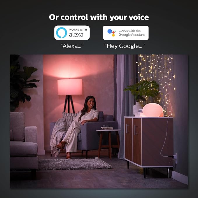 Philips Hue Smart Plug, 4-Pack , White | Turns Any Light into a Smart Light, Use with Hue App, Compatible with Alexa, Google Assistant, and Apple HomeKit