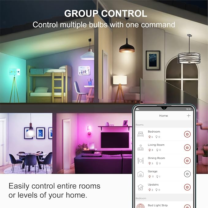 Sengled Smart Light Bulb Starter Kit, Smart Bulbs that Work with Alexa, Google Home, Color Changing Light Bulb, Alexa Light Bulbs, A19 E26 Dimmable Bulbs 800LM, 8.6W (60W Equivalent), 2 Pack with Hub